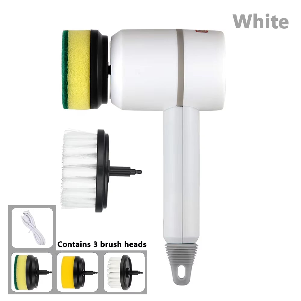 Electric Cleaning Brush USB Rechargeable Automatic Wireless Handheld Kitchen Dishwashing Brush Bathtub Tile Cleaning Brushes